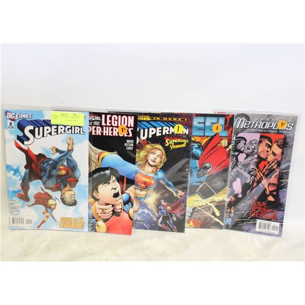 SUPERGIRL / SUPERMAN – VARIOUS (5 COMICS)