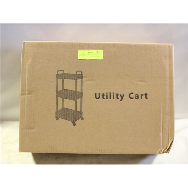 3-TIER METAL ROLLING UTILITY CART WITH
