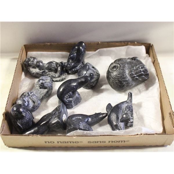 LOT OF 10 WOLF ORIGINAL FIGURINES