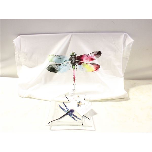 MED. DRAGONFLY TSHIRT DF BROOCH & DISH