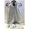 Image 1 : SZ. MED. IYLA BLUE & WHITE SHIRT DRESS & CRYSTAL