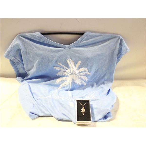MED. PALM TREE TSHIRT & GP PALM TREE NECK.