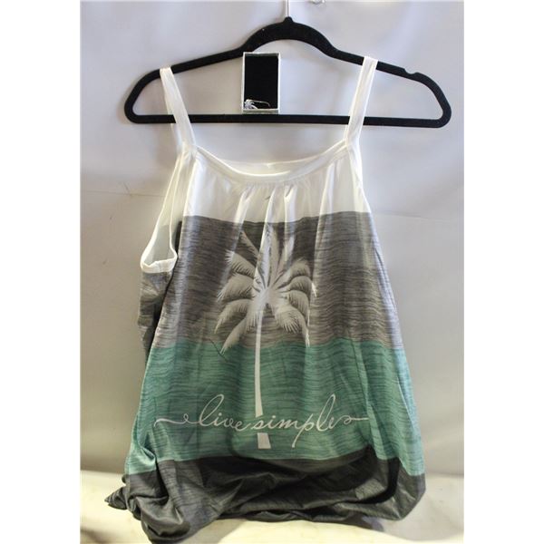 XL PALM TREE DRESS W PALM TREE NECKLACE