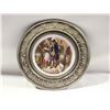 Image 1 : VTG. BRASS & CERAMIC WALL PLATE VICTORIAN SCENE