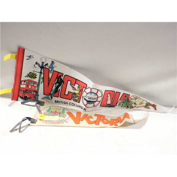 SET OF 2 VICTORIA, BC PENNANTS