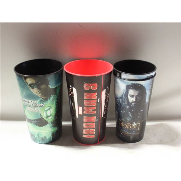 IRON MAN 3, 2 HOBIT, GREEN LANTERN CUPS