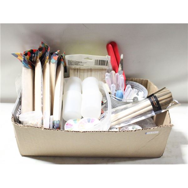 BOX OF CRAFT SUPPLIES