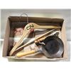 Image 1 : VINTAGE 'CN' WOOD CLOTHES HANGER, SKILLET,