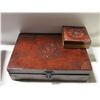 Image 1 : 2 VINTAGE WOOD STORAGE BOXES