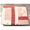 Image 1 : HOME-MADE QUILT, 86"X65", RUST COLORS, COTTON