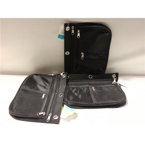 LOT OF THREE NEW 3-RING BINDER POUCHES WITH