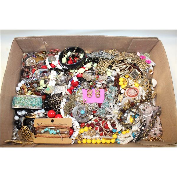 FLAT OF MOSTLY VTG JEWELRY INCL. CHRISTIAN DIOR