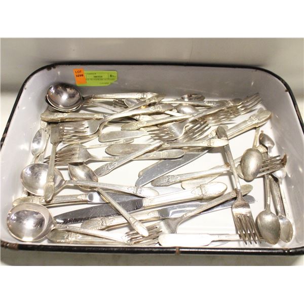 VINTAGE SILVERWARE & ENAMEL WARE