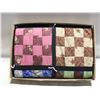 Image 1 : HOME-MADE QUILT, 16 SQUARES PER BLOCK,