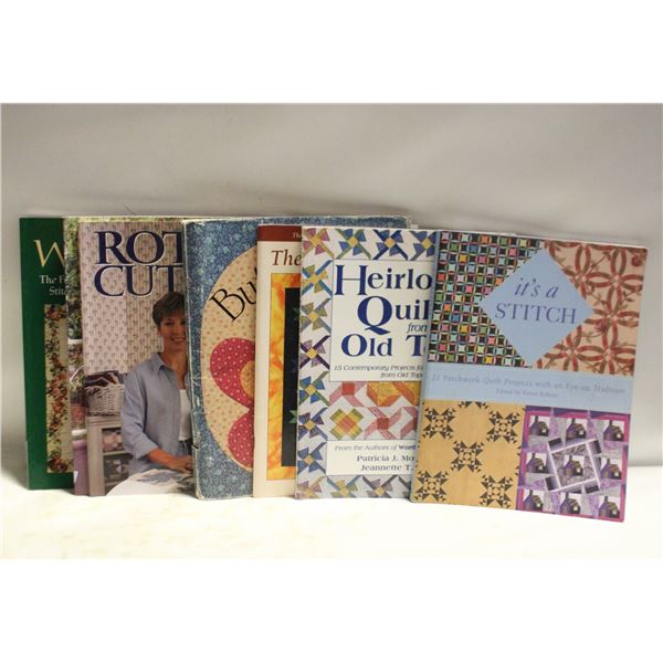 8 QUILTING BOOKS WITH PATTERNS LOT