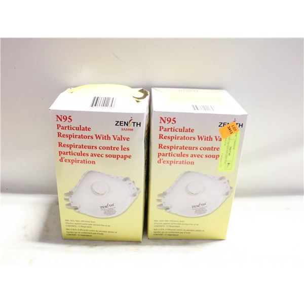 LOT OF 2 BOXES N95 DISPOSAL RESPIRATOR