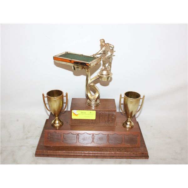 VINTAGE BILLARDS TOURMANENT TROPHY