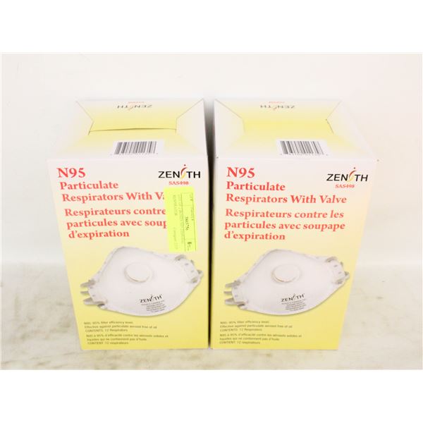 LOT OF 2 BOXES N95 DISPOSAL RESPIRATOR