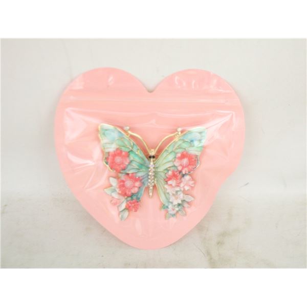 NEW 3D BUTTERFLY BROOCH 2.16”X2.36”