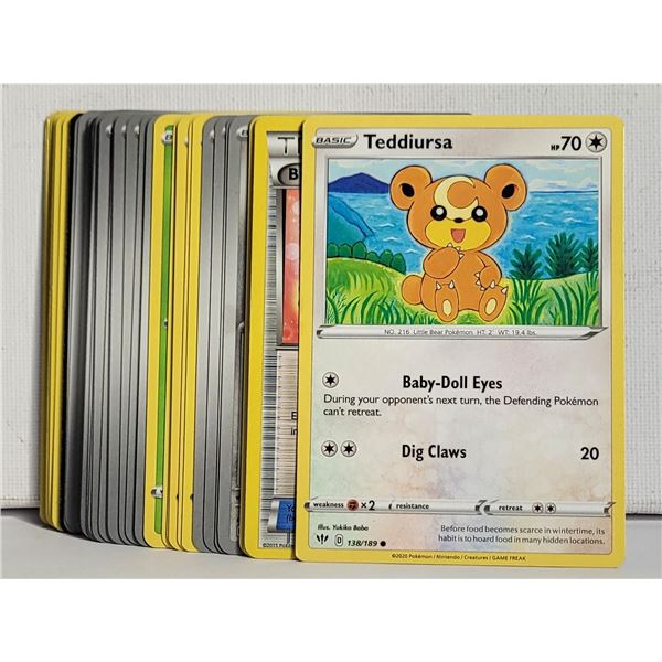 4) LOT OF 50 BASIC POKEMON TRADING