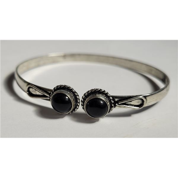 20) SILVER TONE OPEN ENDED BANGLE