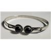 Image 1 : 20) SILVER TONE OPEN ENDED BANGLE