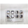 Image 1 : SET OF 8 REUSABLE STAINLESS STEEL ICE CUBES