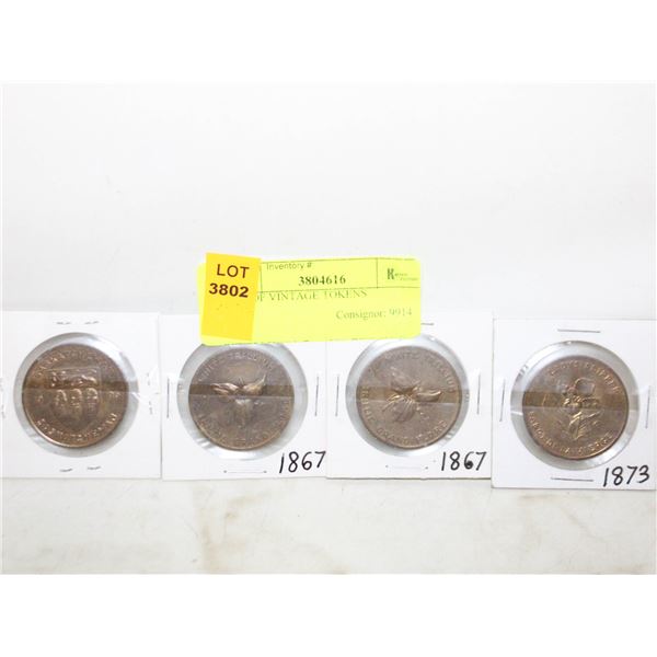 LOT OF VINTAGE TOKENS