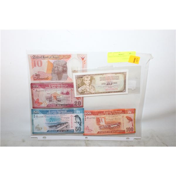 SHEET OF FOREIGN BILLS