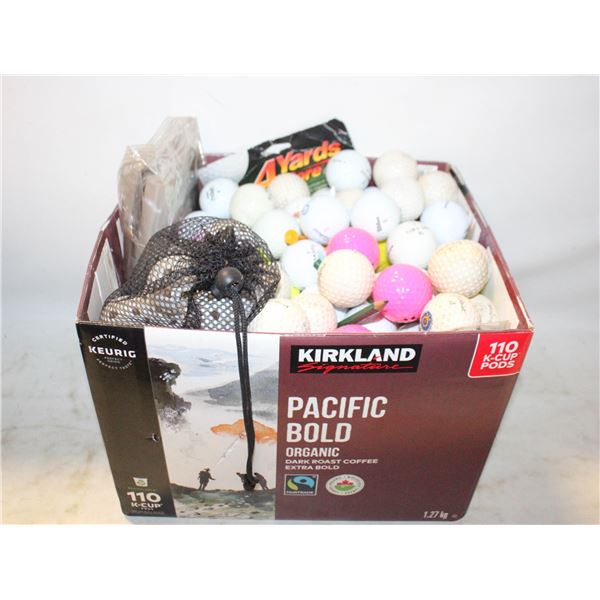 BOX GOLF TEES/BALLS/RAINCOVER/PRACTICE BALLS &