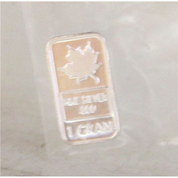1 GRAM SILVER MAPLE BAR