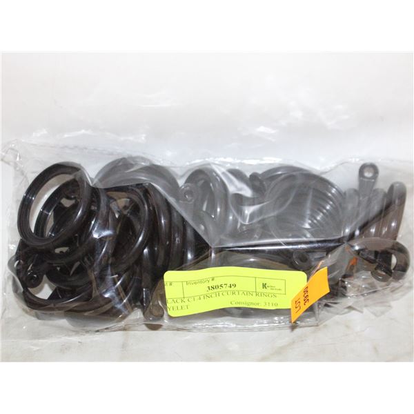 BLACK C1.4 INCH CURTAIN RINGS EYELET