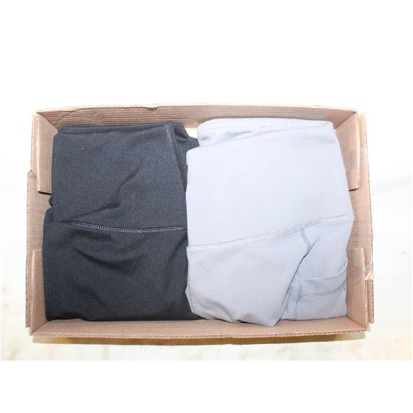 2 PAIRS LADIES MED YOGALICOUS LUX SHORTS