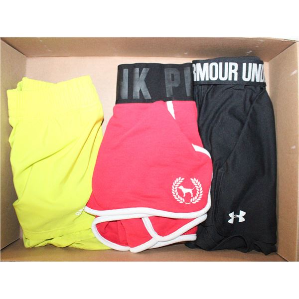 3 PAIRS OF LADIES MED RUNNING SHORTS
