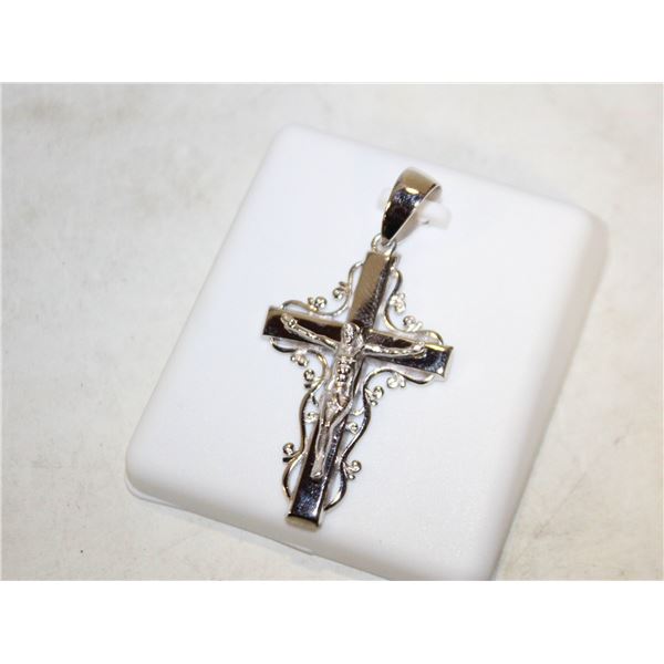 NEW SILVER PLATED CROSS PENDANT