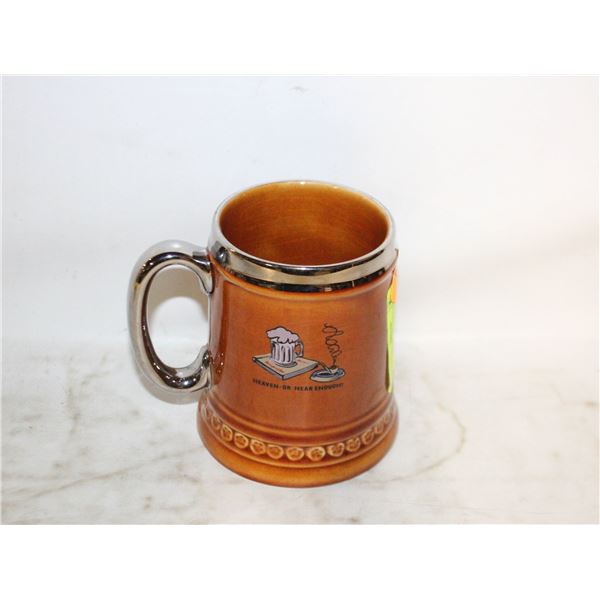 LORD NELSON POTTERY ENGLAND BEER STEIN, HUMOROUS