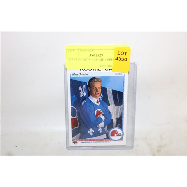 MATS SUNDIN ROOKIE UPPERDECK