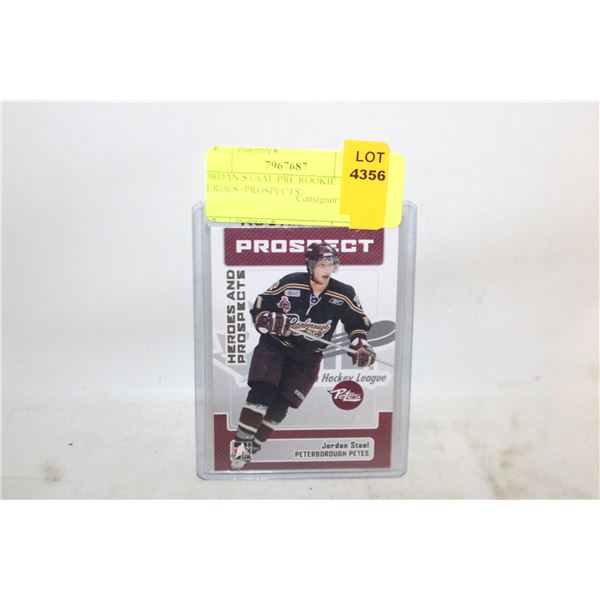 JORDAN STAAL PRE ROOKIE HEROES+PROSPECTS