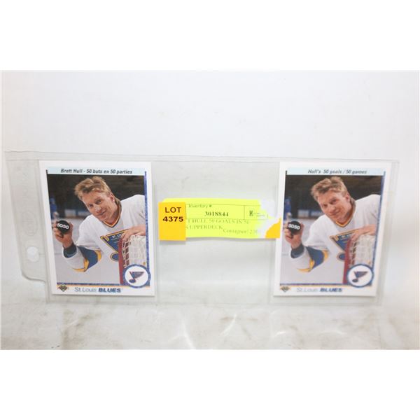 2 BRETT HULL 50 GOALS IN 50 GAMES UPPERDECK