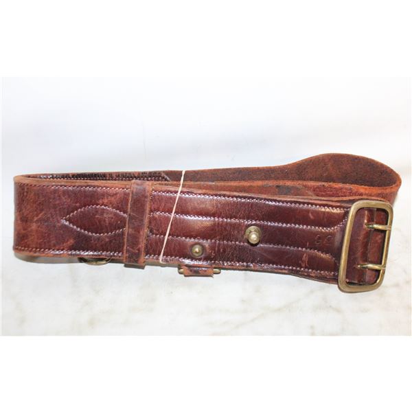 1960'S SIZE 36 LEATHER HUNTERS BELTS-ESTATE