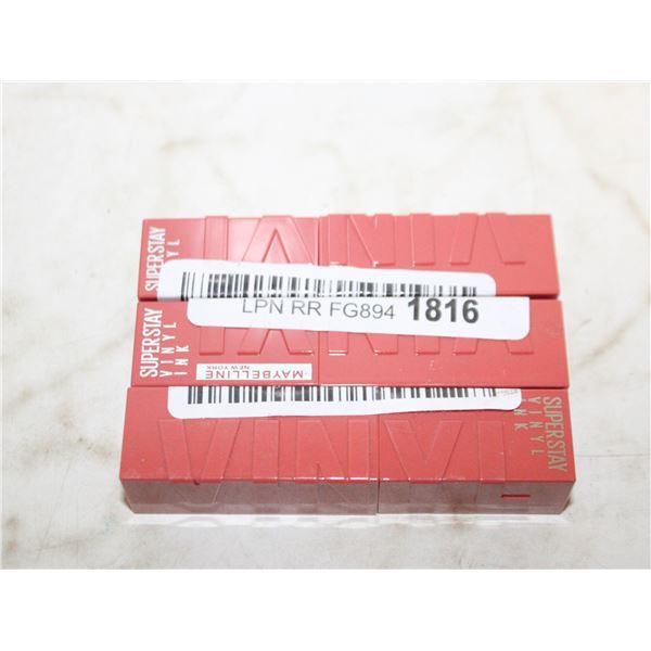 3 X 4.2ML MAYBELLINE SUPER STAY LIPSTICK CORAL RED