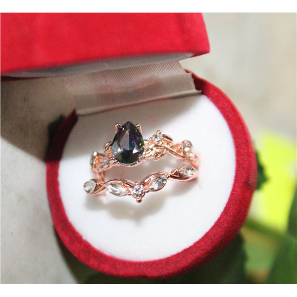 2PCS/SET RING SIZE 7