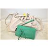 Image 1 : LADIES OFF-WHITE LEATHER HANDBAG +