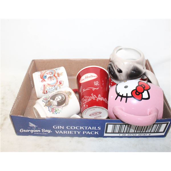 FLAT OF COLLECTABLE MUGS