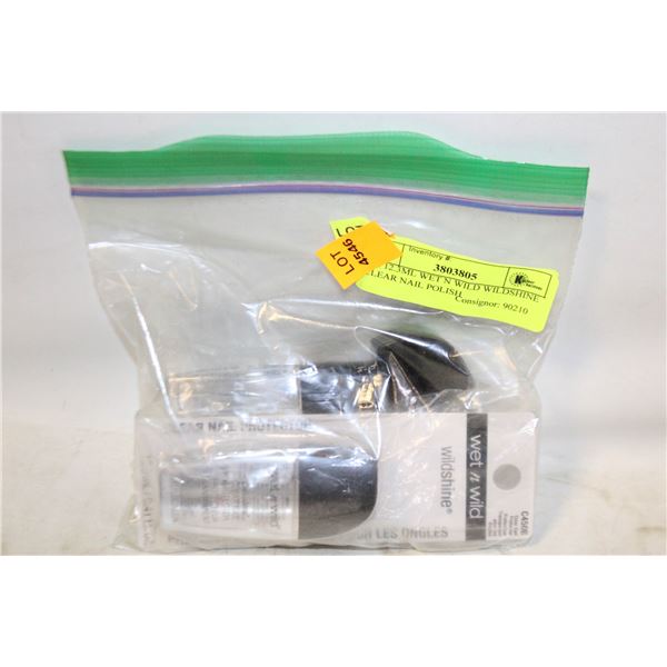 4 X 12.3ML WET N WILD WILDSHINE CLEAR NAIL POLISH