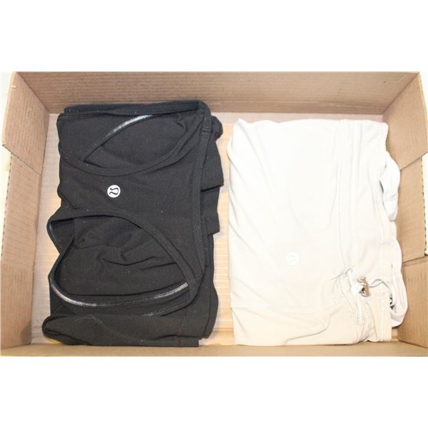 2 LADIES MED LULU LEMON SPORT TOPS