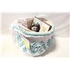 Image 1 : 2 ESTATE BASKETS + HANDMADE DOILIE +