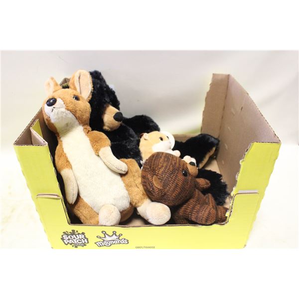 FLAT OF STUFFIES/PLUSHIES WITH TAGS