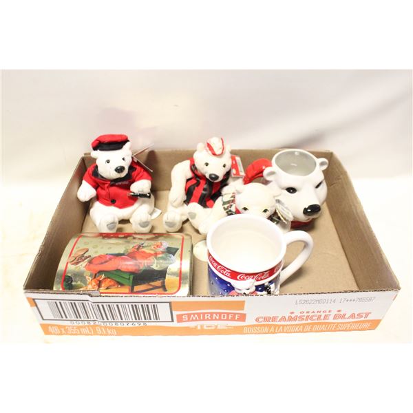 3 COCA-COLA POLAR BEAR PLUSHIES,