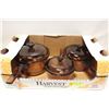 Image 1 : SET OF 3 MATCHING EASY-VIEW GLASS POTS, WITH